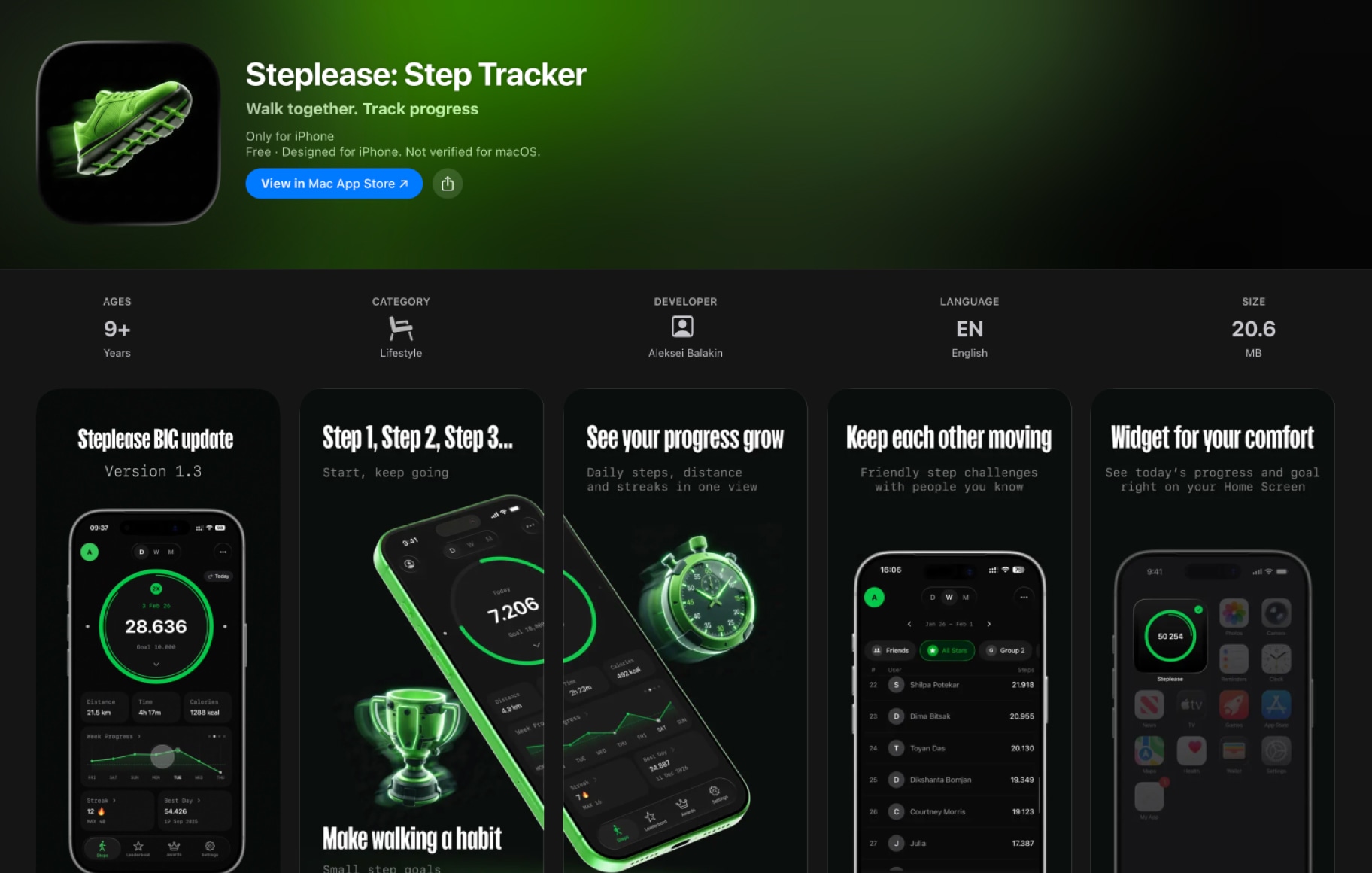 App Store page